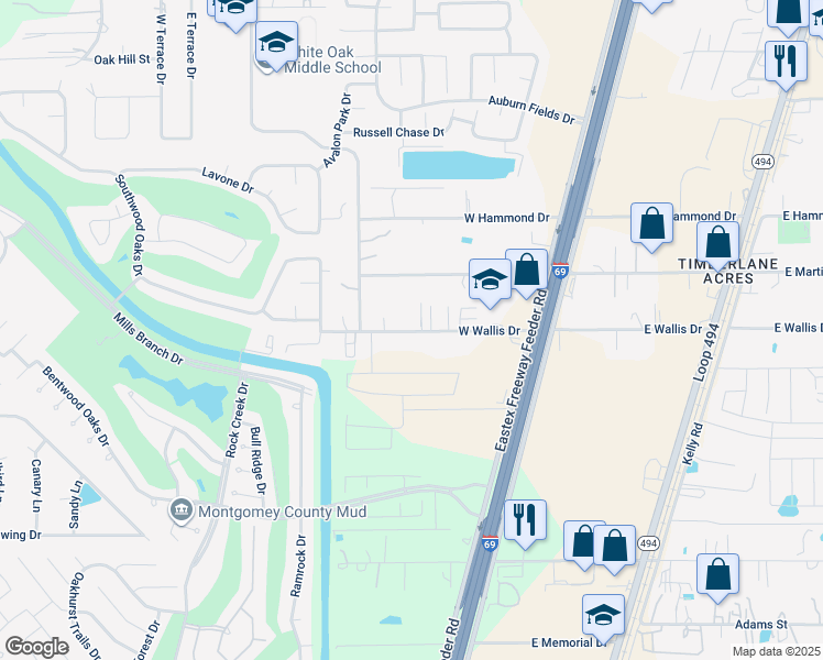 map of restaurants, bars, coffee shops, grocery stores, and more near 21379 West Wallis Drive in Porter