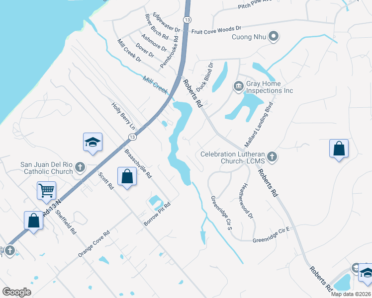 map of restaurants, bars, coffee shops, grocery stores, and more near 1404 Wilshire Court North in Jacksonville