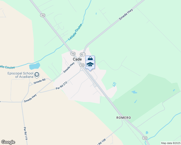 map of restaurants, bars, coffee shops, grocery stores, and more near in Cade