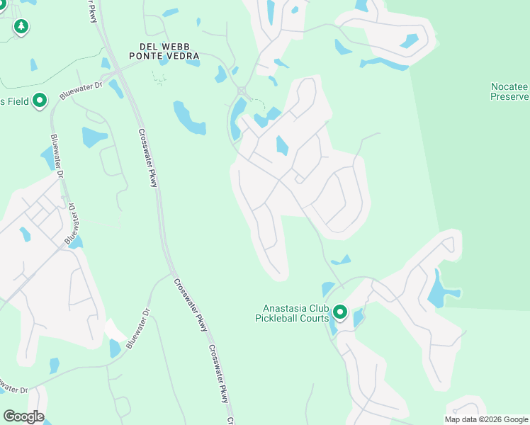 map of restaurants, bars, coffee shops, grocery stores, and more near 42 Medjool Trail in Ponte Vedra Beach