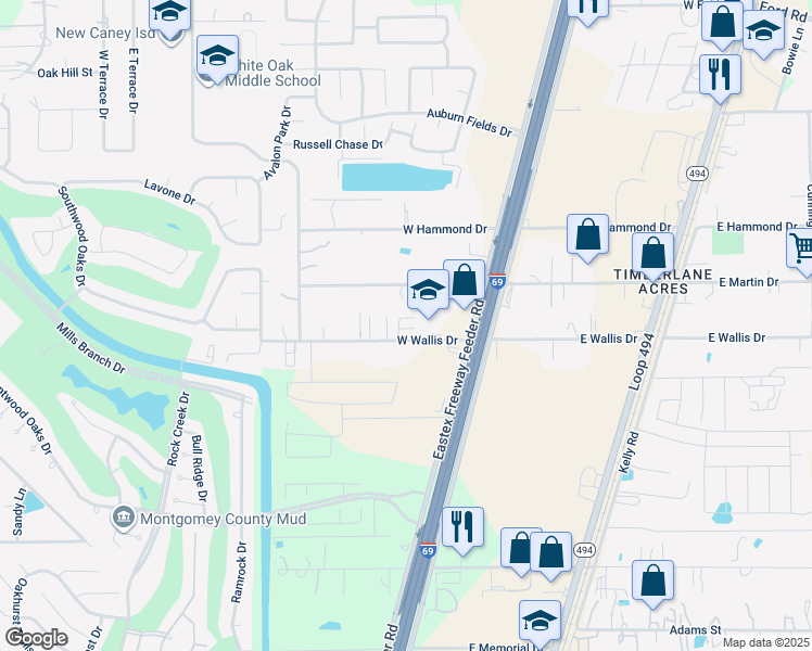 map of restaurants, bars, coffee shops, grocery stores, and more near 21443 West Wallis Drive in Porter