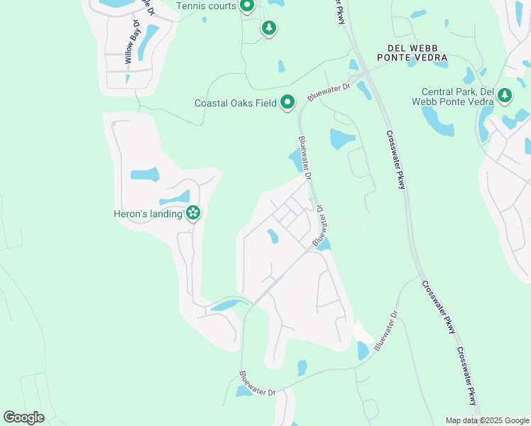 map of restaurants, bars, coffee shops, grocery stores, and more near 204 Pelican Pointe Road in Ponte Vedra Beach