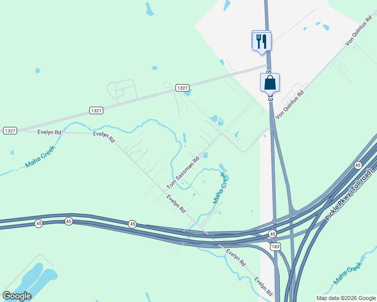 map of restaurants, bars, coffee shops, grocery stores, and more near 11248 Tom Sassman Road in Austin