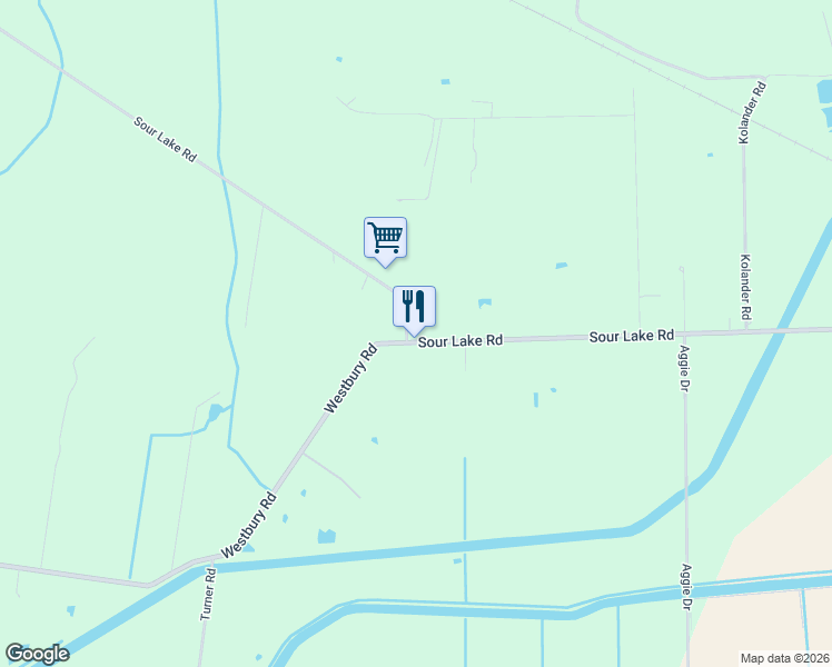 map of restaurants, bars, coffee shops, grocery stores, and more near 15864 Sour Lake Road in Beaumont
