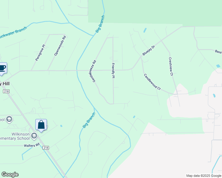 map of restaurants, bars, coffee shops, grocery stores, and more near 1992 Friendly Place in Middleburg