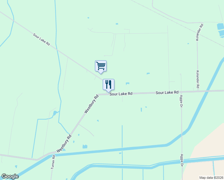 map of restaurants, bars, coffee shops, grocery stores, and more near 15864 Sour Lake Road in Beaumont