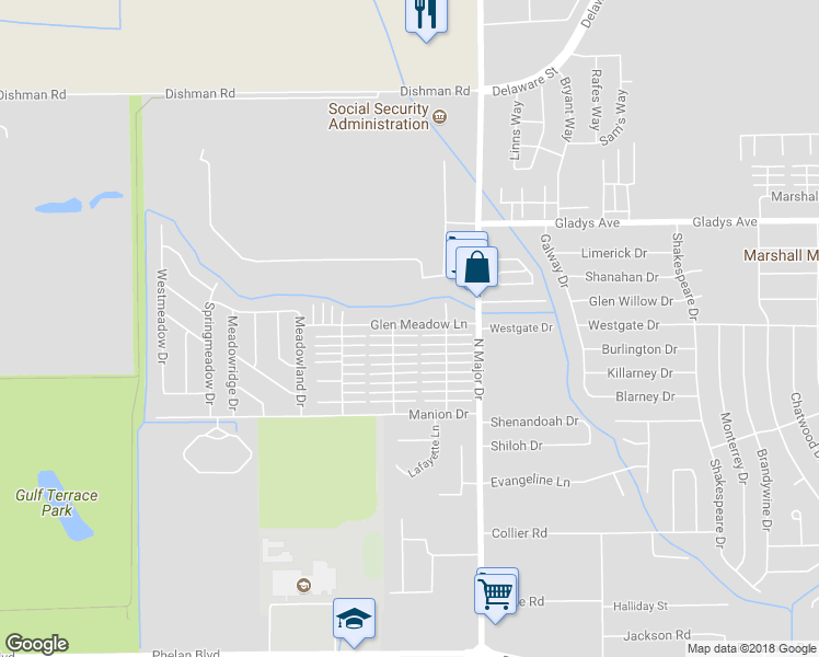 map of restaurants, bars, coffee shops, grocery stores, and more near 8955 Glen Meadow Lane in Beaumont