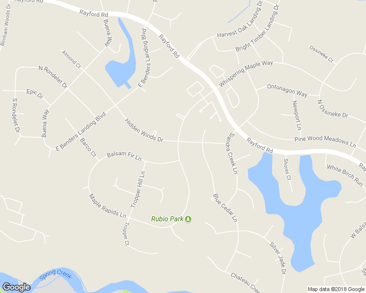 map of restaurants, bars, coffee shops, grocery stores, and more near 27426 Whispering Maple Way in Spring