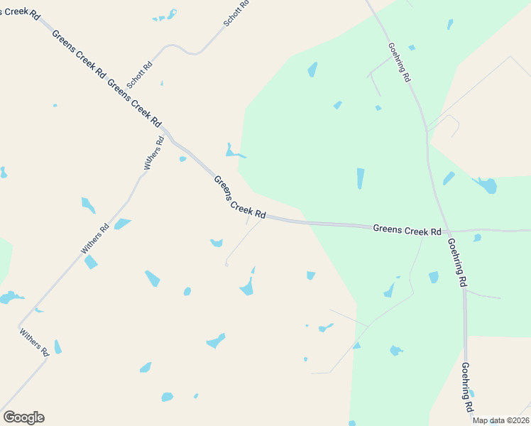 map of restaurants, bars, coffee shops, grocery stores, and more near Greens Creek Road in Ledbetter