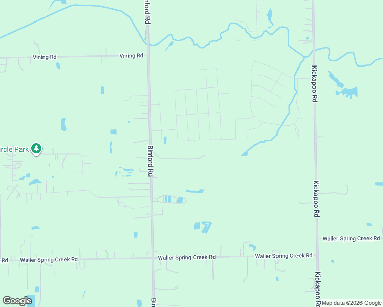 map of restaurants, bars, coffee shops, grocery stores, and more near 21512 Binford Road in Waller
