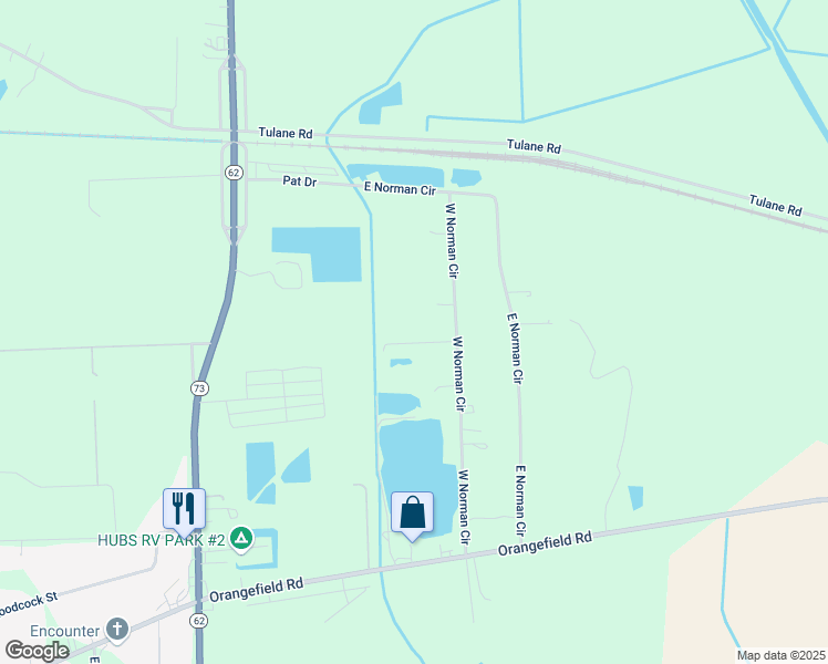 map of restaurants, bars, coffee shops, grocery stores, and more near 2368 W Norman Cir in Orange