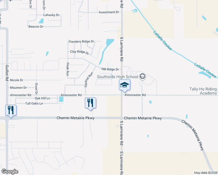 map of restaurants, bars, coffee shops, grocery stores, and more near 103 Peak Valley Street in Youngsville