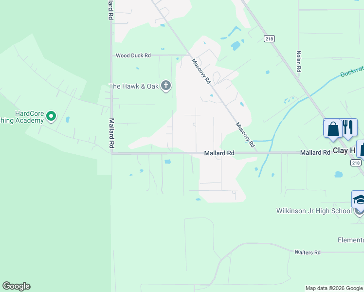 map of restaurants, bars, coffee shops, grocery stores, and more near 2118 Mallard Road in Middleburg