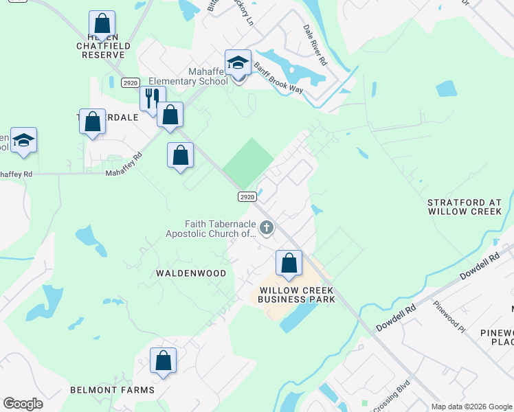 map of restaurants, bars, coffee shops, grocery stores, and more near 9528 Farm to Market 2920 in Tomball