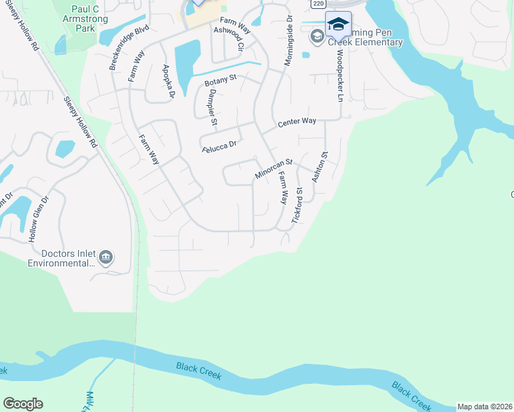 map of restaurants, bars, coffee shops, grocery stores, and more near 2068 Manucy Court in Middleburg