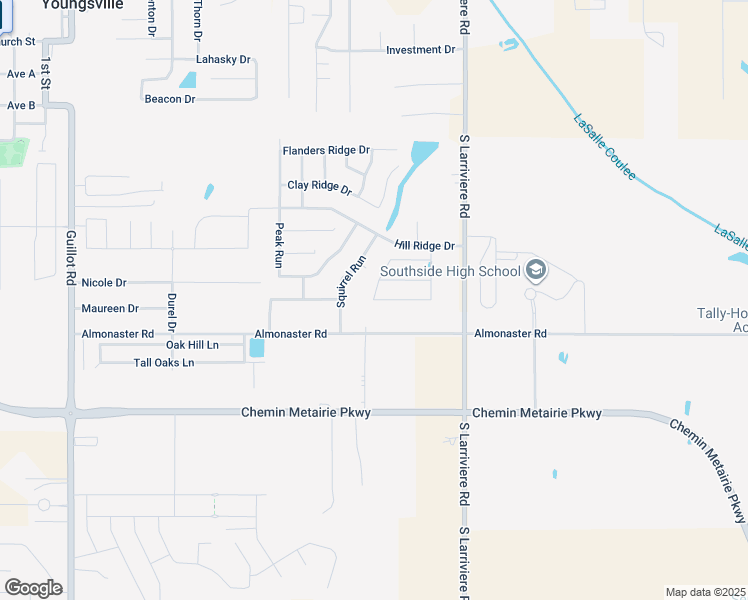 map of restaurants, bars, coffee shops, grocery stores, and more near Peak Valley Street in Youngsville