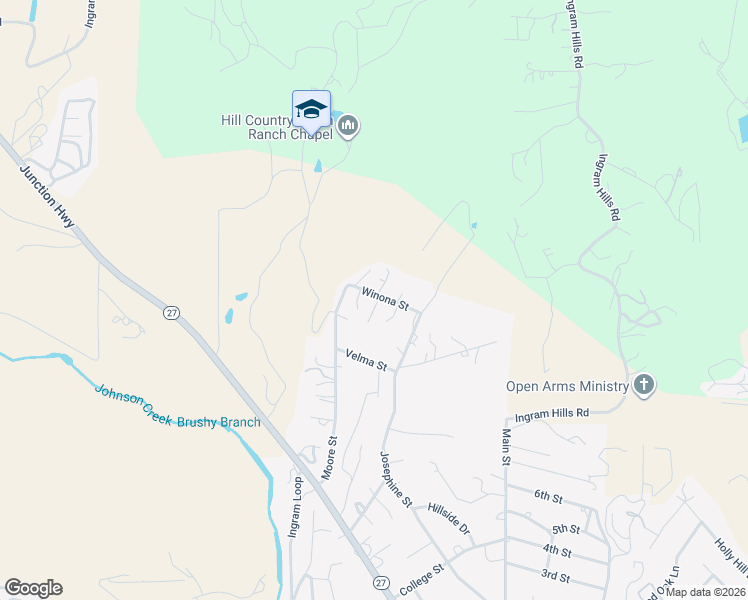 map of restaurants, bars, coffee shops, grocery stores, and more near 415 Winona Street in Ingram