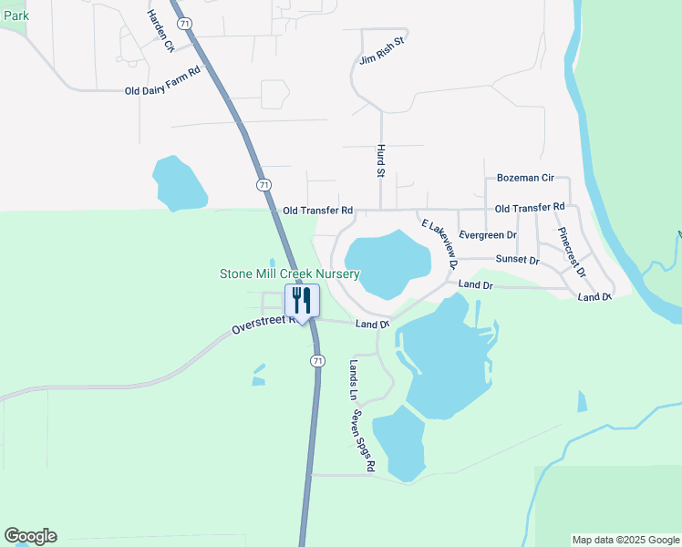 map of restaurants, bars, coffee shops, grocery stores, and more near 320 West Lakeview Drive in Wewahitchka