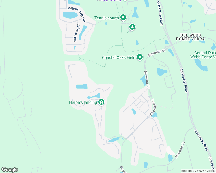 map of restaurants, bars, coffee shops, grocery stores, and more near 70 Bar Harbor Way in Ponte Vedra Beach