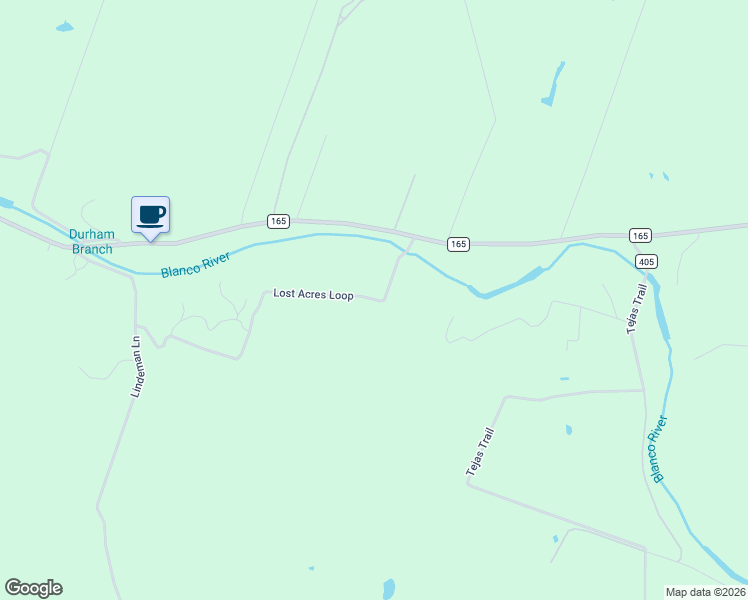 map of restaurants, bars, coffee shops, grocery stores, and more near 175 Lost Acres Loop in Blanco