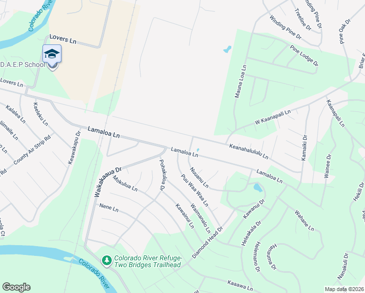 map of restaurants, bars, coffee shops, grocery stores, and more near 106 Puu Waa Waa Lane in Bastrop