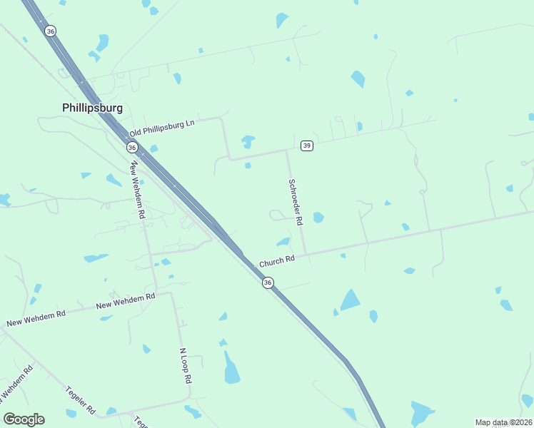 map of restaurants, bars, coffee shops, grocery stores, and more near Schroeder Road in Brenham