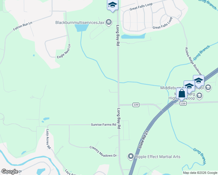 map of restaurants, bars, coffee shops, grocery stores, and more near 1790 Long Bay Road in Middleburg