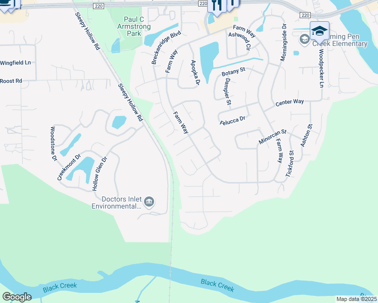 map of restaurants, bars, coffee shops, grocery stores, and more near 2024 Farm Way in Middleburg