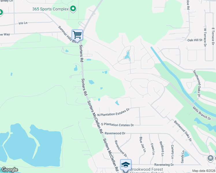 map of restaurants, bars, coffee shops, grocery stores, and more near 24685 Sorters Road in Porter
