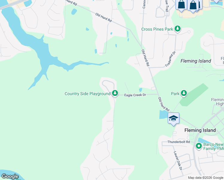 map of restaurants, bars, coffee shops, grocery stores, and more near 2316 Country Side Drive in Orange Park