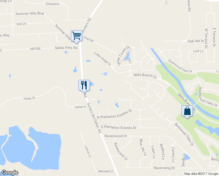 map of restaurants, bars, coffee shops, grocery stores, and more near 24685 Sorters Road in Porter