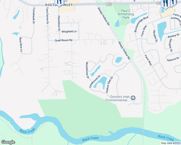 map of restaurants, bars, coffee shops, grocery stores, and more near 2747 Woodsdale Drive in Middleburg