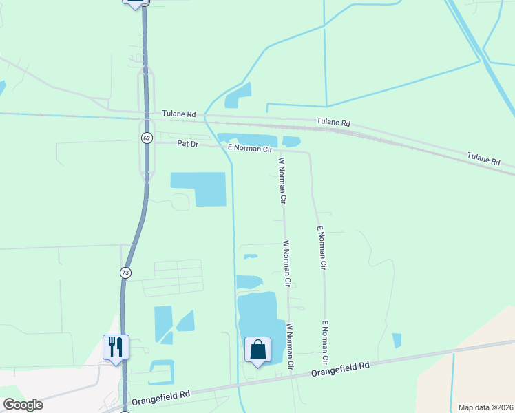 map of restaurants, bars, coffee shops, grocery stores, and more near 2210 W Norman Cir in Orange