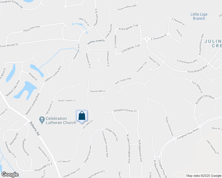 map of restaurants, bars, coffee shops, grocery stores, and more near 700 Muskogee Lane in Saint Johns