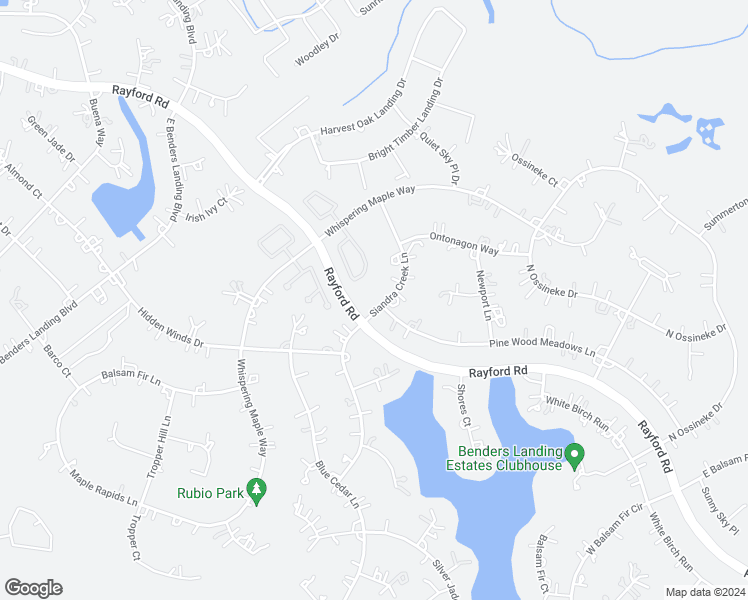 map of restaurants, bars, coffee shops, grocery stores, and more near 27607 Siandra Creek Lane in Spring