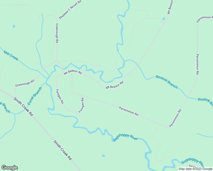 map of restaurants, bars, coffee shops, grocery stores, and more near 198 Mount Beasor Road in Sopchoppy