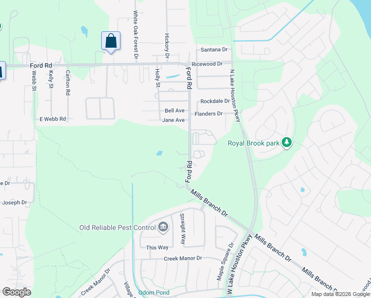 map of restaurants, bars, coffee shops, grocery stores, and more near 24750 Ford Road in Montgomery County