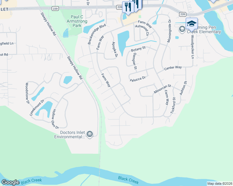 map of restaurants, bars, coffee shops, grocery stores, and more near 2024 Farm Way in Middleburg