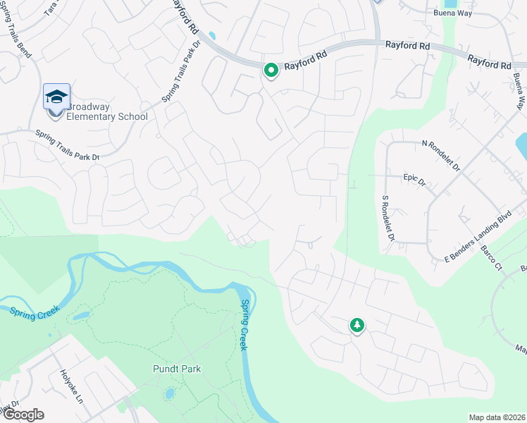 map of restaurants, bars, coffee shops, grocery stores, and more near 1204 Matthew Hills Lane in Spring