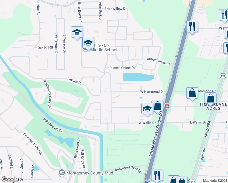 map of restaurants, bars, coffee shops, grocery stores, and more near 11821 West Hammond Drive in Porter