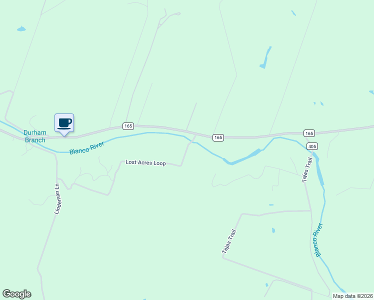map of restaurants, bars, coffee shops, grocery stores, and more near 223 Lost Acres Loop in Blanco