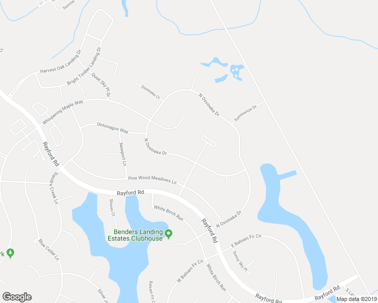 map of restaurants, bars, coffee shops, grocery stores, and more near 27606 North Ossineke Drive in Spring