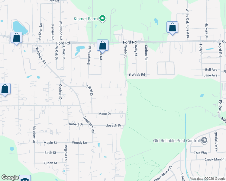 map of restaurants, bars, coffee shops, grocery stores, and more near 24548 Appian Ridge in Porter