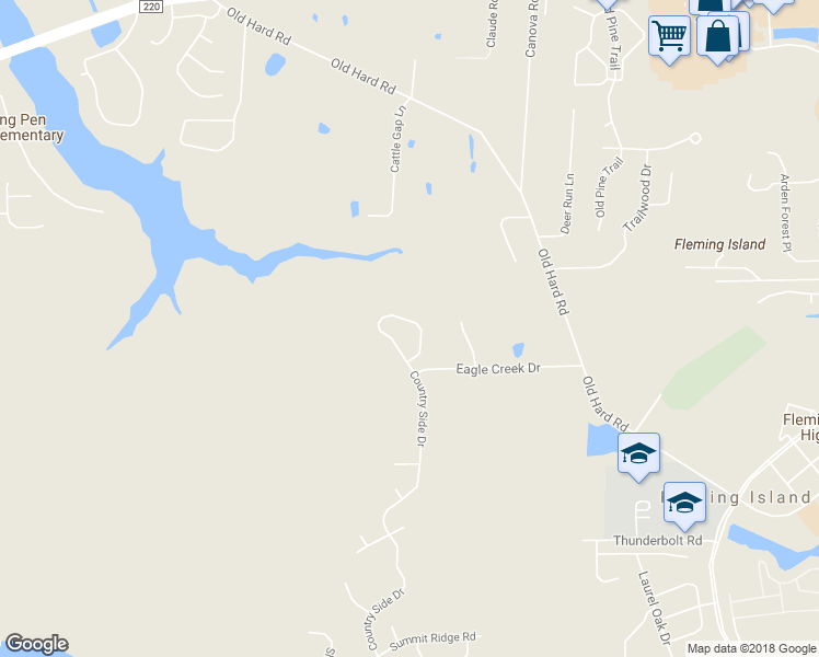 map of restaurants, bars, coffee shops, grocery stores, and more near 2337 Country Side Drive in Fleming Island