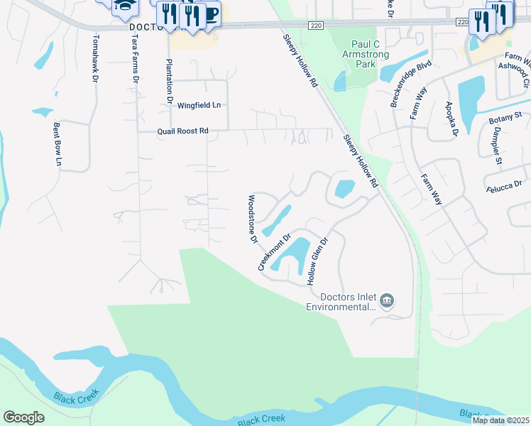 map of restaurants, bars, coffee shops, grocery stores, and more near 2732 Woodsdale Drive in Middleburg