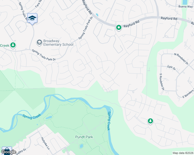 map of restaurants, bars, coffee shops, grocery stores, and more near 1204 Matthew Hills Lane in Spring