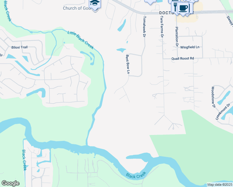 map of restaurants, bars, coffee shops, grocery stores, and more near 3124 Hidden Lake Cove in Middleburg