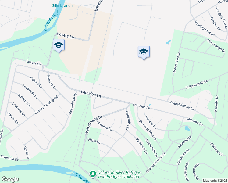 map of restaurants, bars, coffee shops, grocery stores, and more near 306 Lamaloa Lane in Bastrop