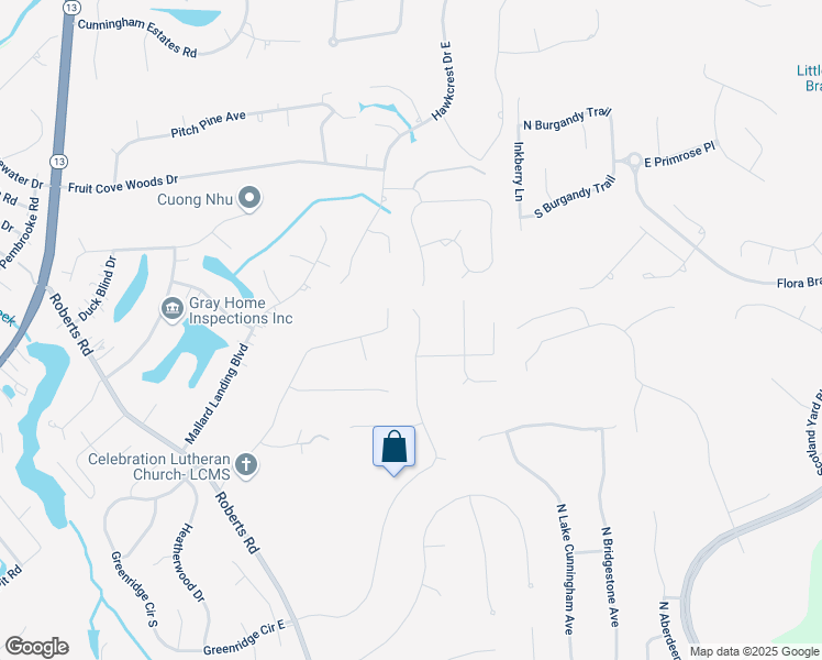map of restaurants, bars, coffee shops, grocery stores, and more near 301 Ivy Lakes Drive in Jacksonville