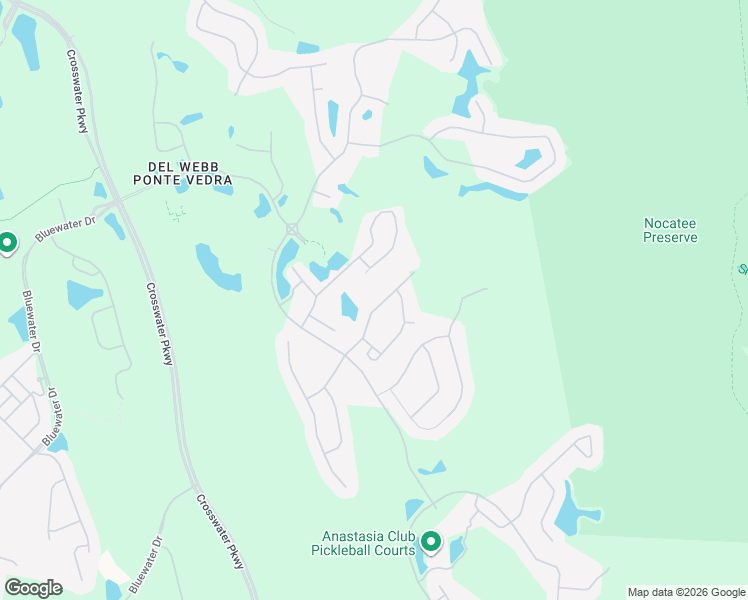 map of restaurants, bars, coffee shops, grocery stores, and more near 109 Cypress Pond Court in Ponte Vedra Beach